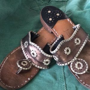 Jack Rogers thong sandals  leather size 7M